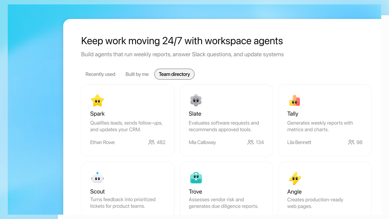 Workspace agents 工作流图