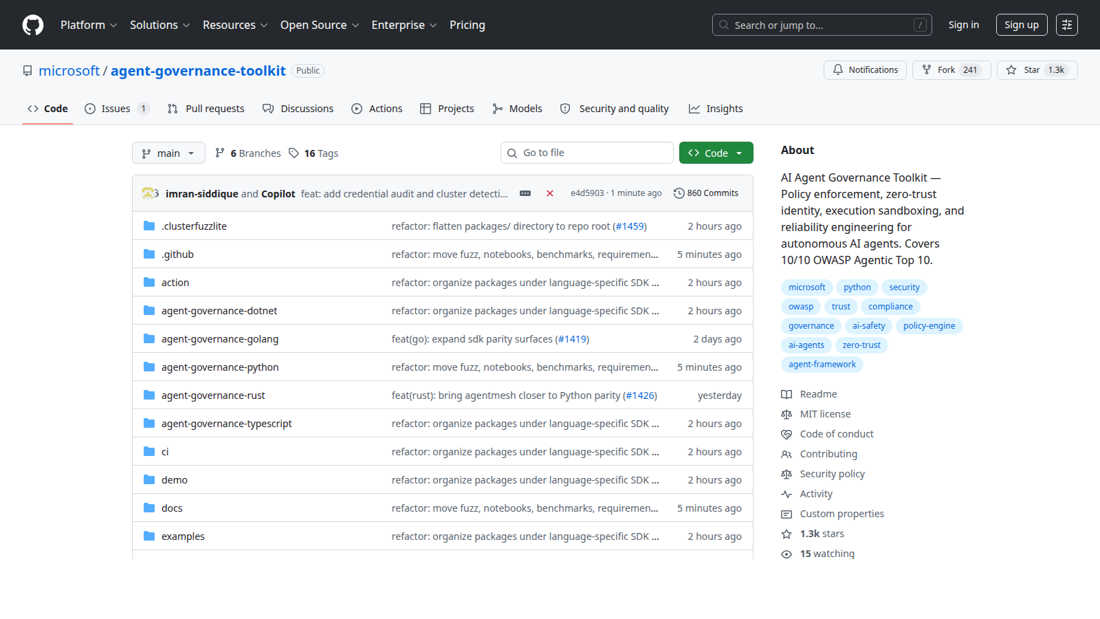 Agent Governance Toolkit