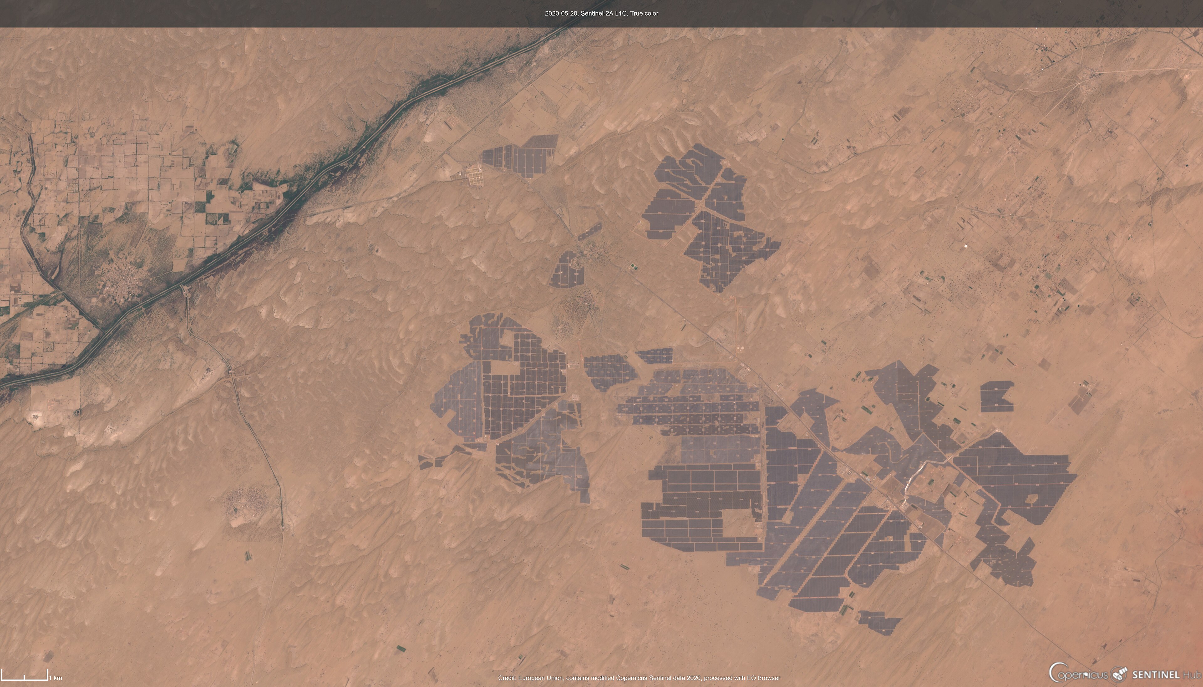 Bhadla Solar Park 卫星图