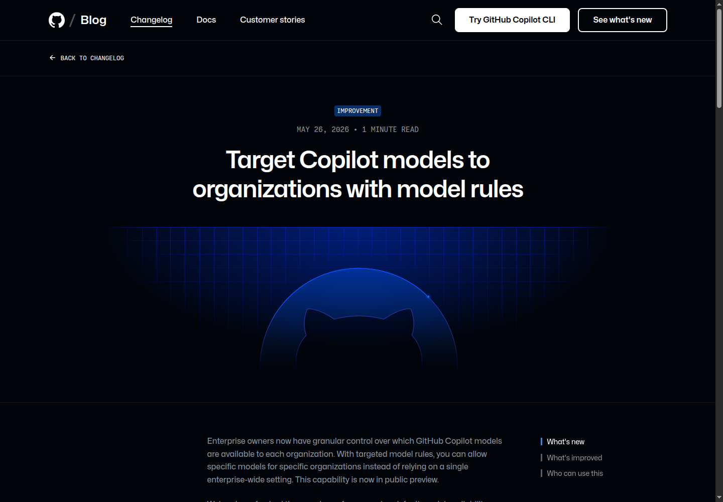 GitHub Copilot model rules