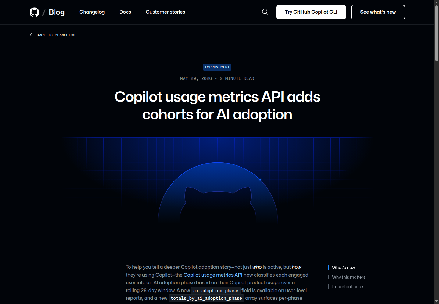 Copilot usage metrics API