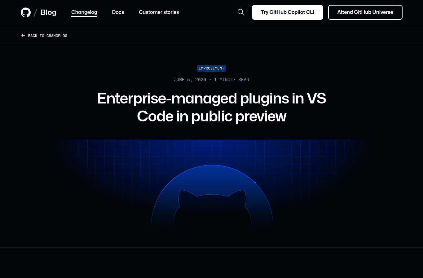 GitHub 企业托管插件进入 VS Code