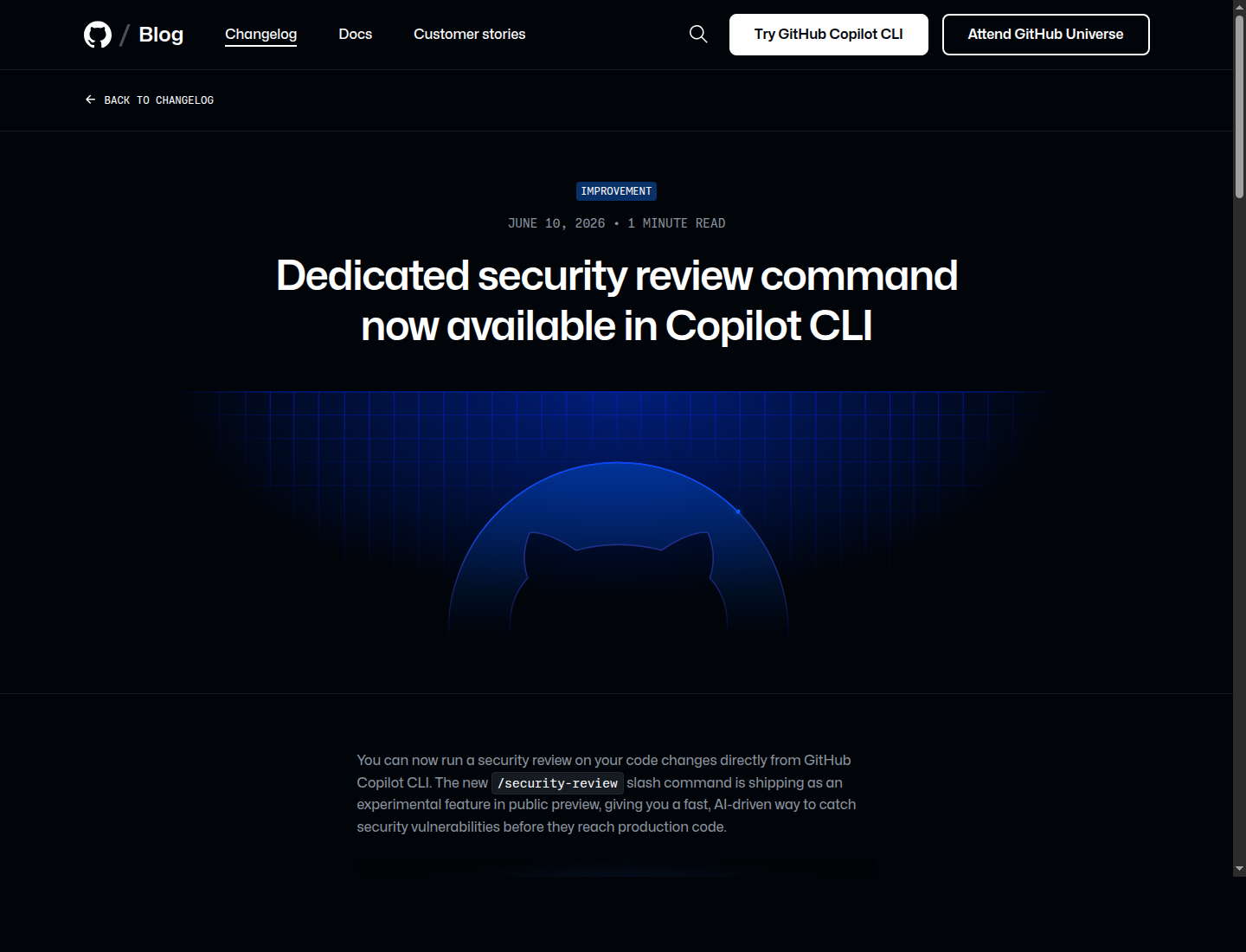 Copilot CLI security review 公告