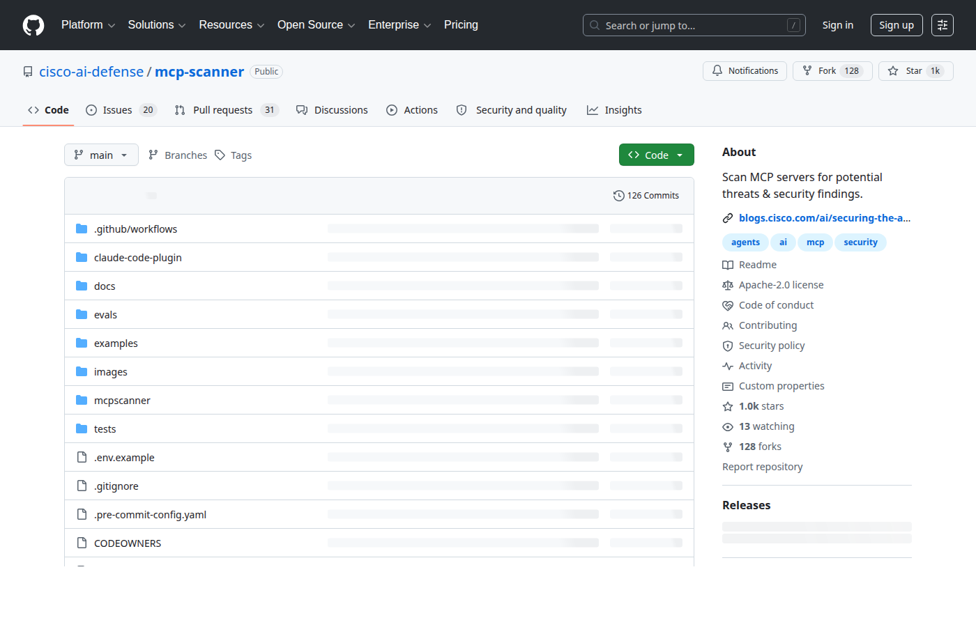 Cisco MCP Scanner 项目页